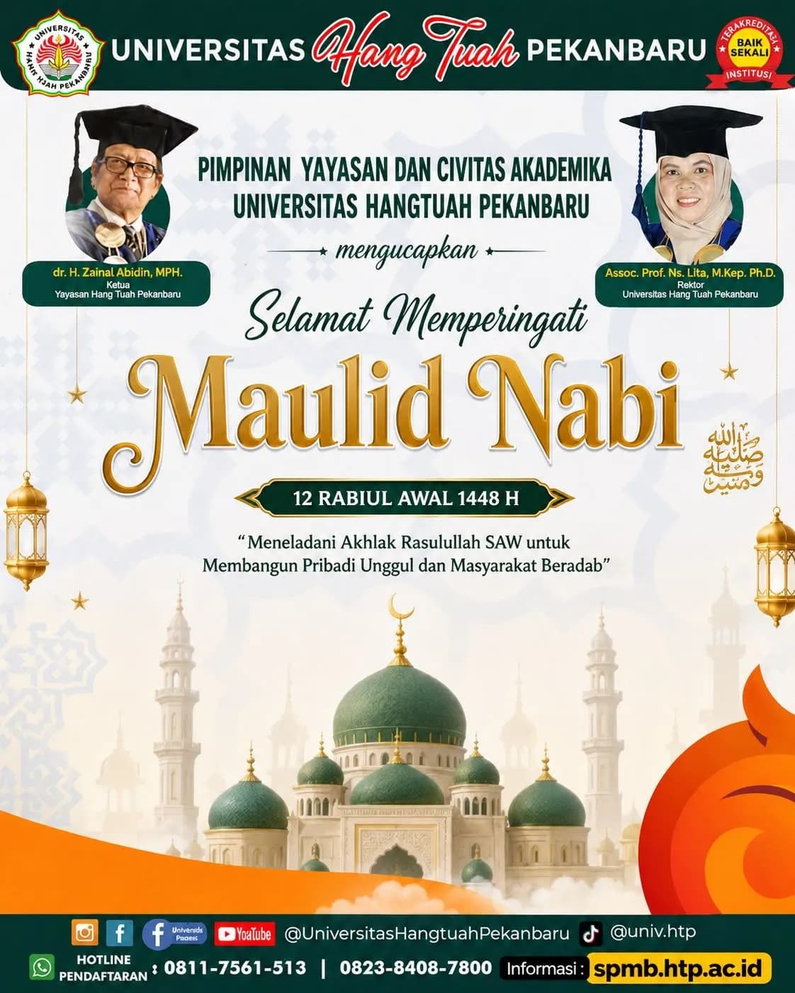 Universitas Hang Tuah Pekanbaru Peringati Maulid Nabi Muhammad SAW 1448 H