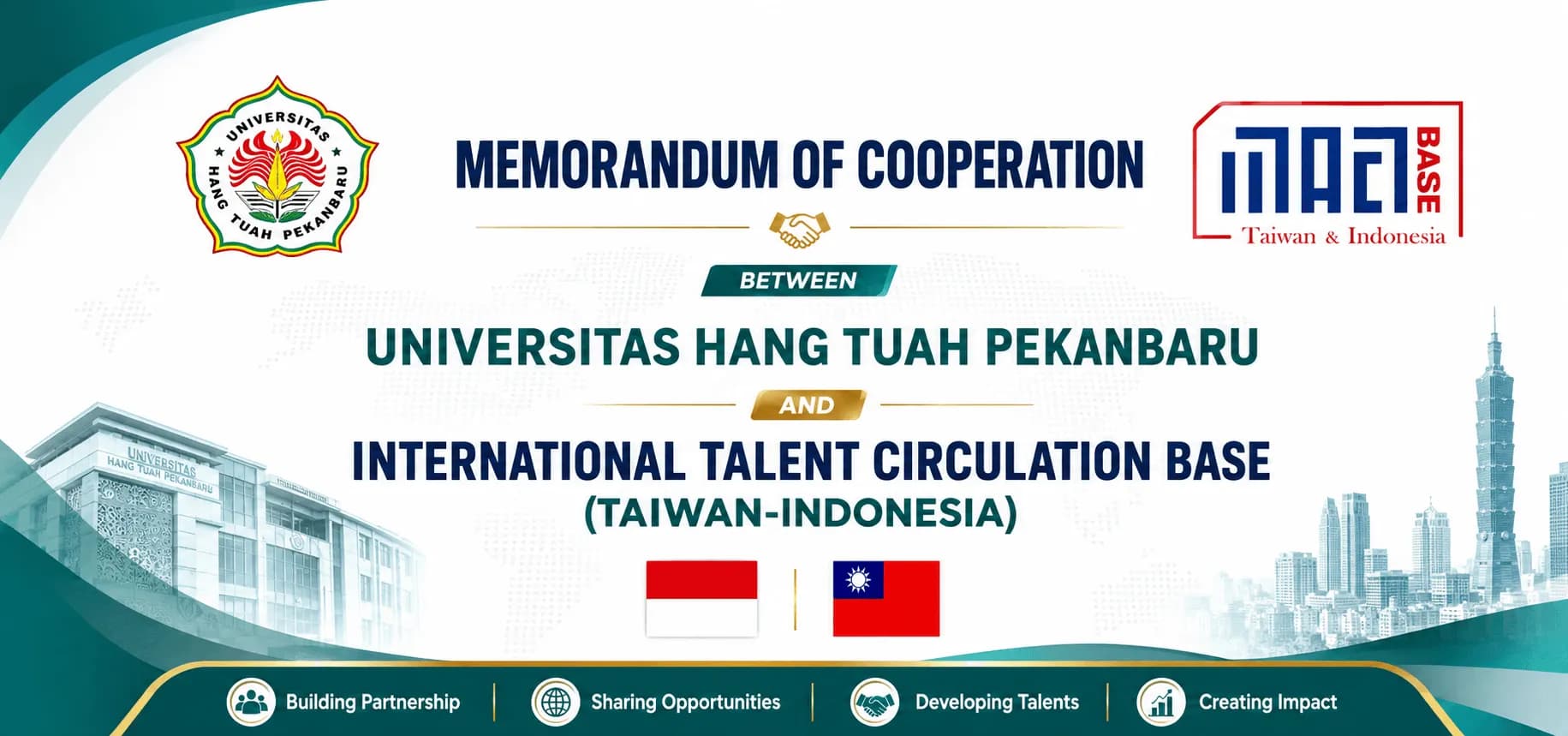 Memorandum Of Cooperation between Universitas Hang Tuah Pekanbaru and International Talent Circulation Base (Taiwan-Indonesia)