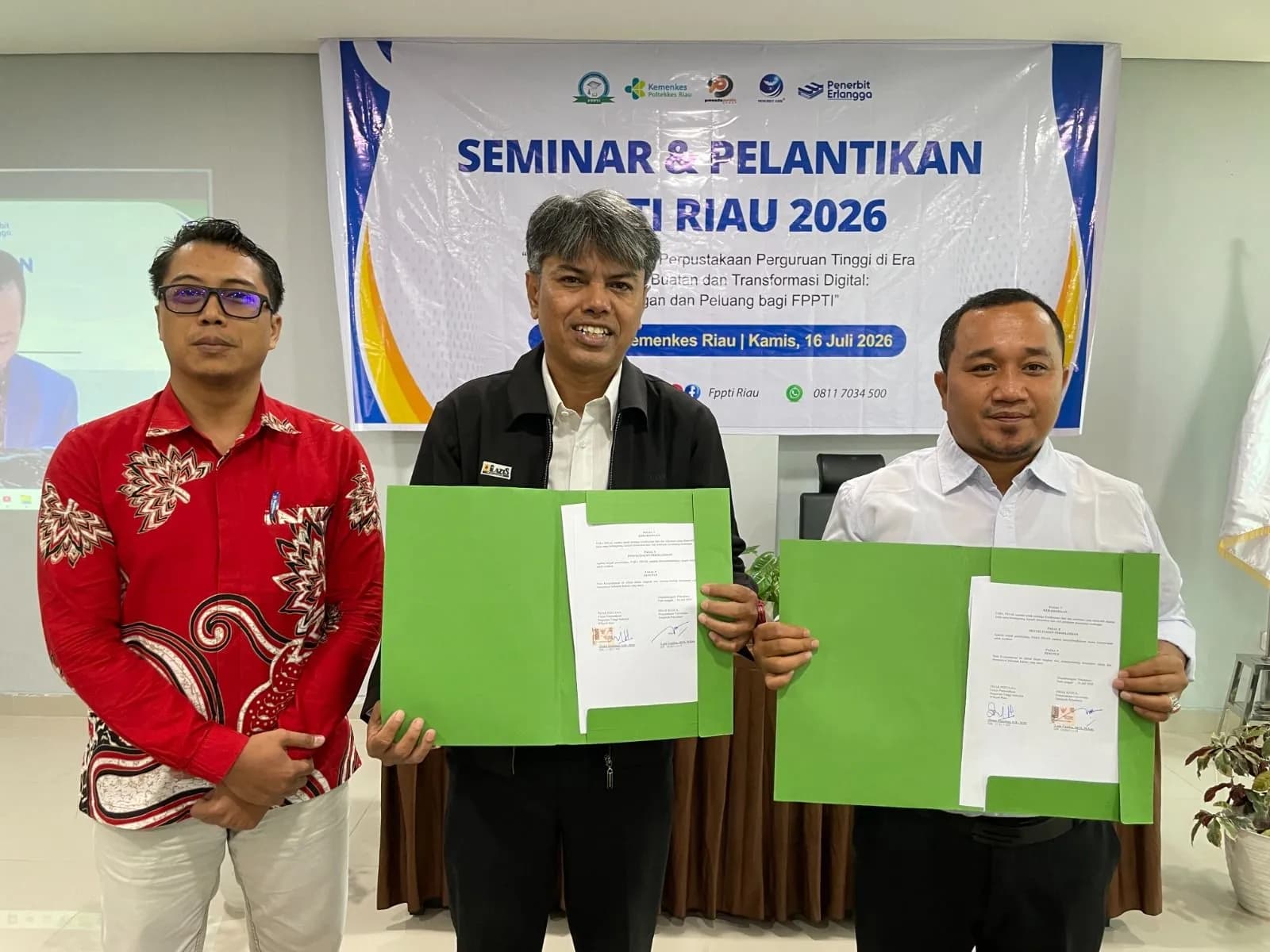 Mou Perpustakaan UHTP dengan FPPTI Riau